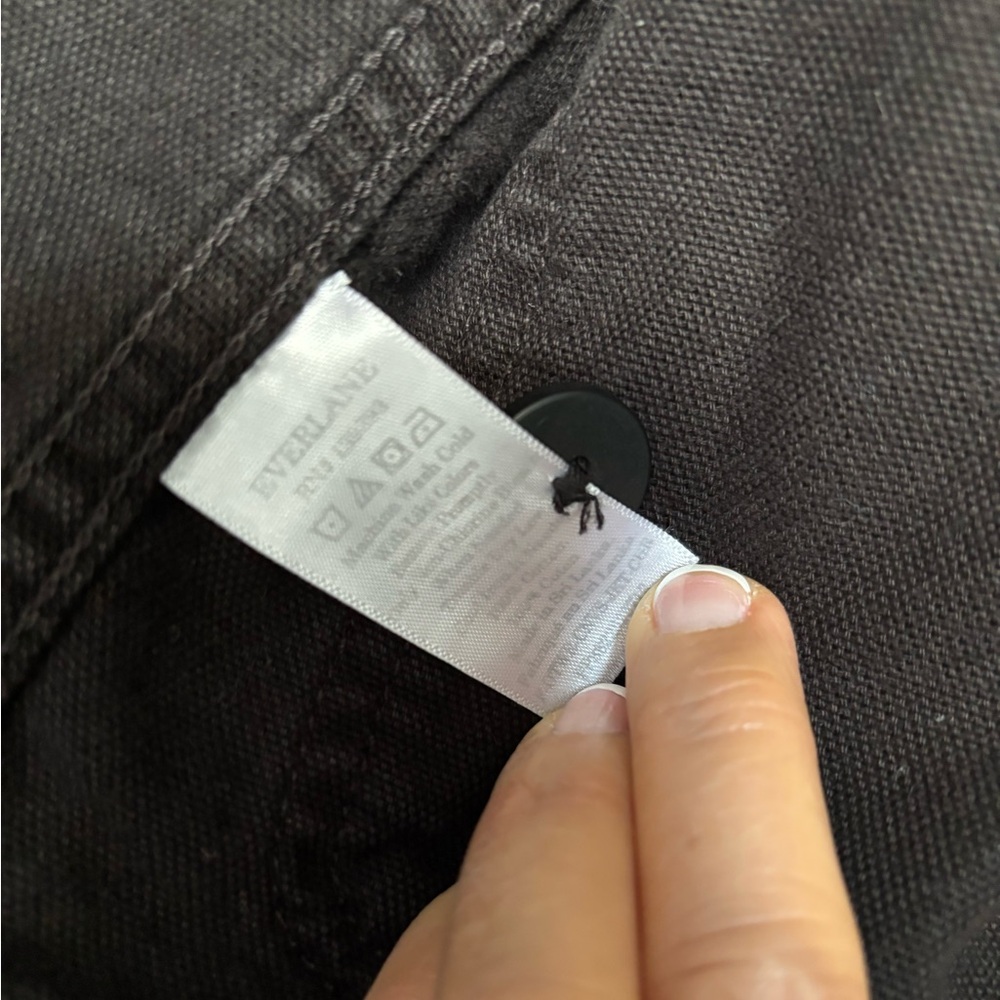 Everlane Cotton Canvas Chore Coat, Black/Charcoal, Classic, Buttoned,Women’s XXS - Picture 10 of 15